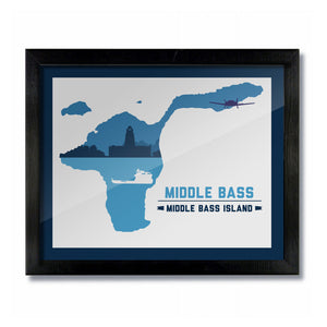 Middle Bass Island, Ohio Skyline Print