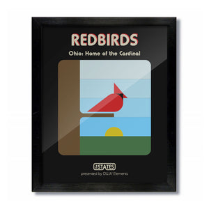 Redbirds Cardinal State Bird Vintage Ohio Print