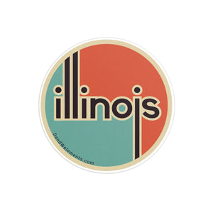 Retro Vintage Illinois Sticker
