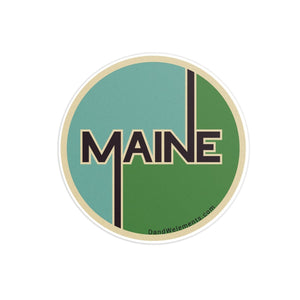 Retro Vintage Maine Sticker
