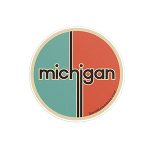 Retro Vintage Michigan Sticker