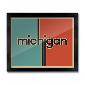 Retro Vintage Michigan Print