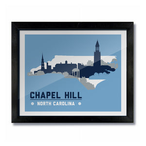 Chapel Hill, North Carolina Skyline Print: Basketball