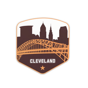 Cleveland Ohio Skyline Vintage Stickers