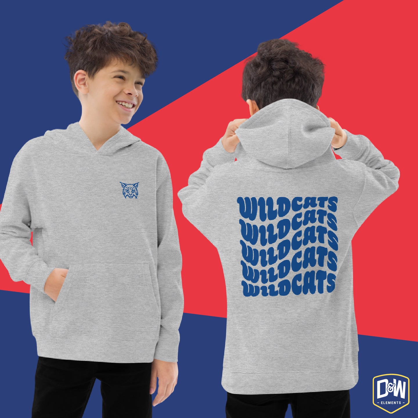 PRESALE ::: Kids Wyandot Run Wildcats Wave Youth Hoodie