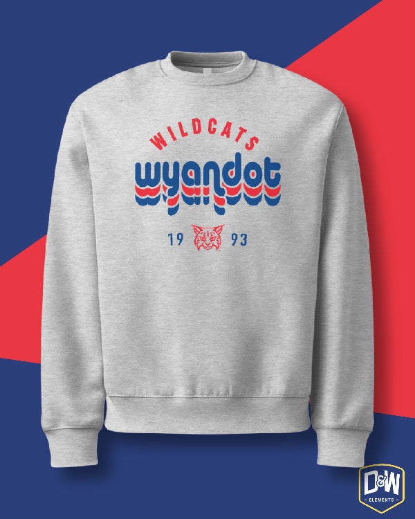 Wyandot Run Wildcats Retro-Stacked Sweatshirt