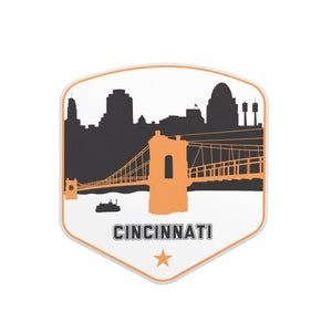 Cincinnati Ohio Skyline Vintage Stickers