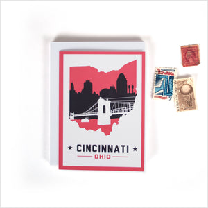 Cincinnati, Ohio Skyline Greeting Cards