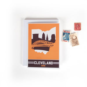 Cleveland, Ohio Skyline Greeting Cards