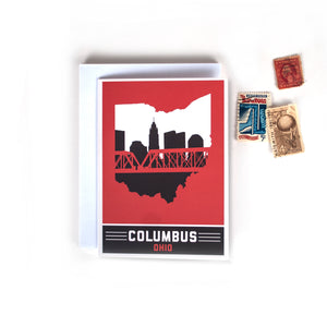 Columbus, Ohio Skyline Greeting Cards