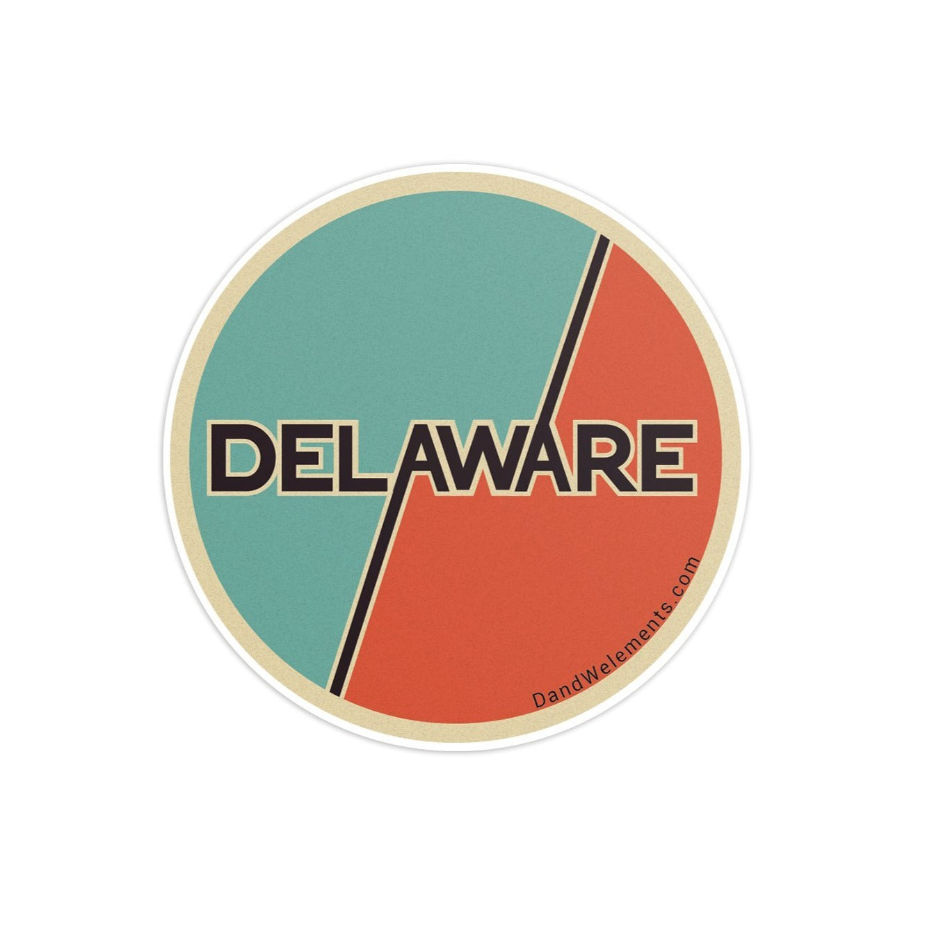Delamode Sticker Retro Vintage Delaware Sticker - D&W Elements