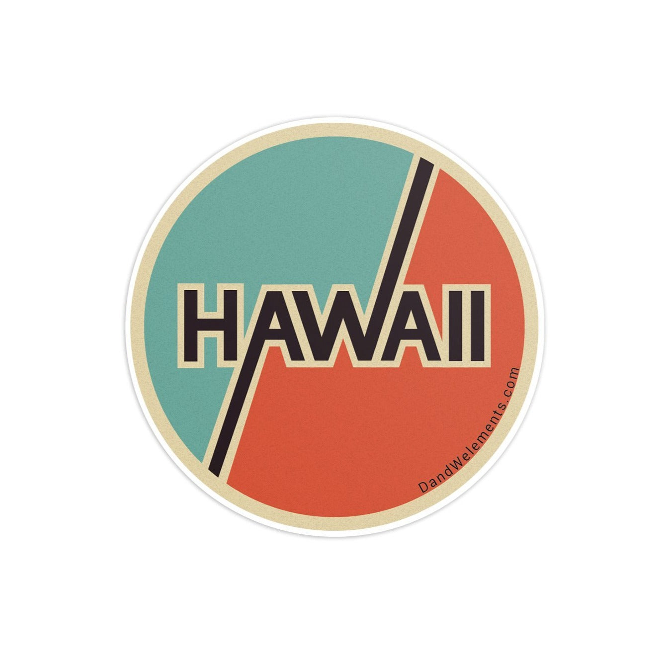 超歓迎 Vintage Retro Hawaii Elements D&W - Sticker 9.6フィート～