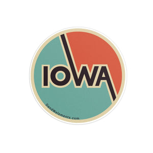 Retro Vintage Iowa Sticker