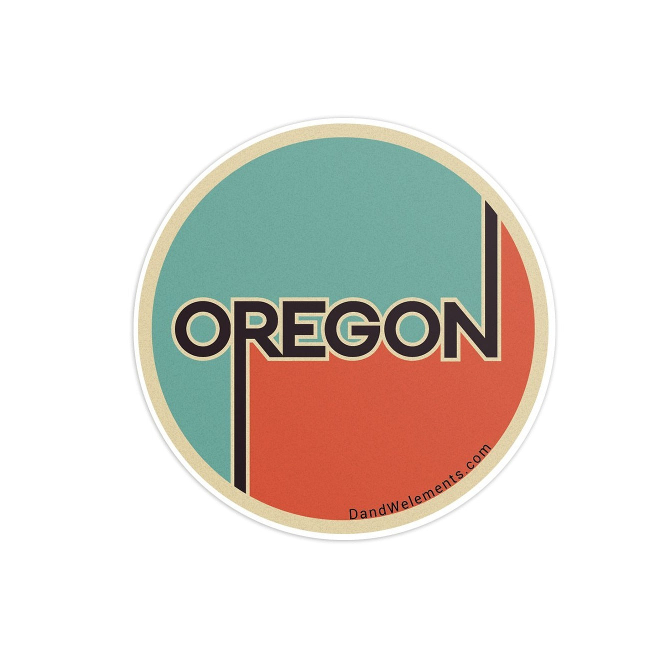 Retro Vintage Oregon Sticker - D&W Elements
