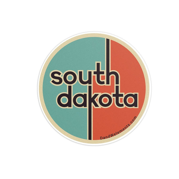 Retro Vintage South Dakota Sticker - D&W Elements