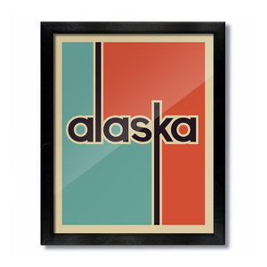 Retro Vintage Alaska Print