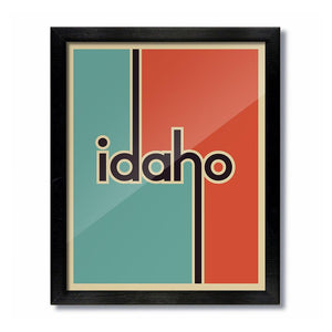 Retro Vintage Idaho Print
