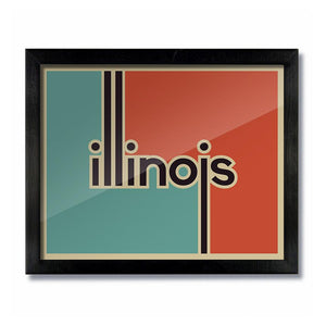 Retro Vintage Illinois Print