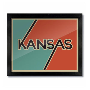 Retro Vintage Kansas Print