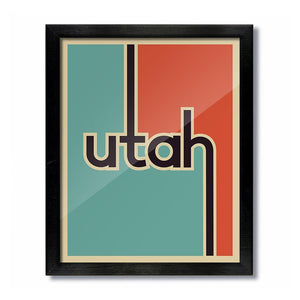 Retro Vintage Utah Print