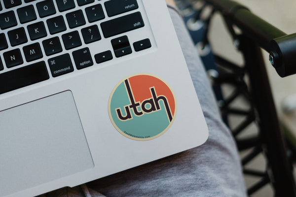 Retro Vintage Utah Sticker - D&W Elements