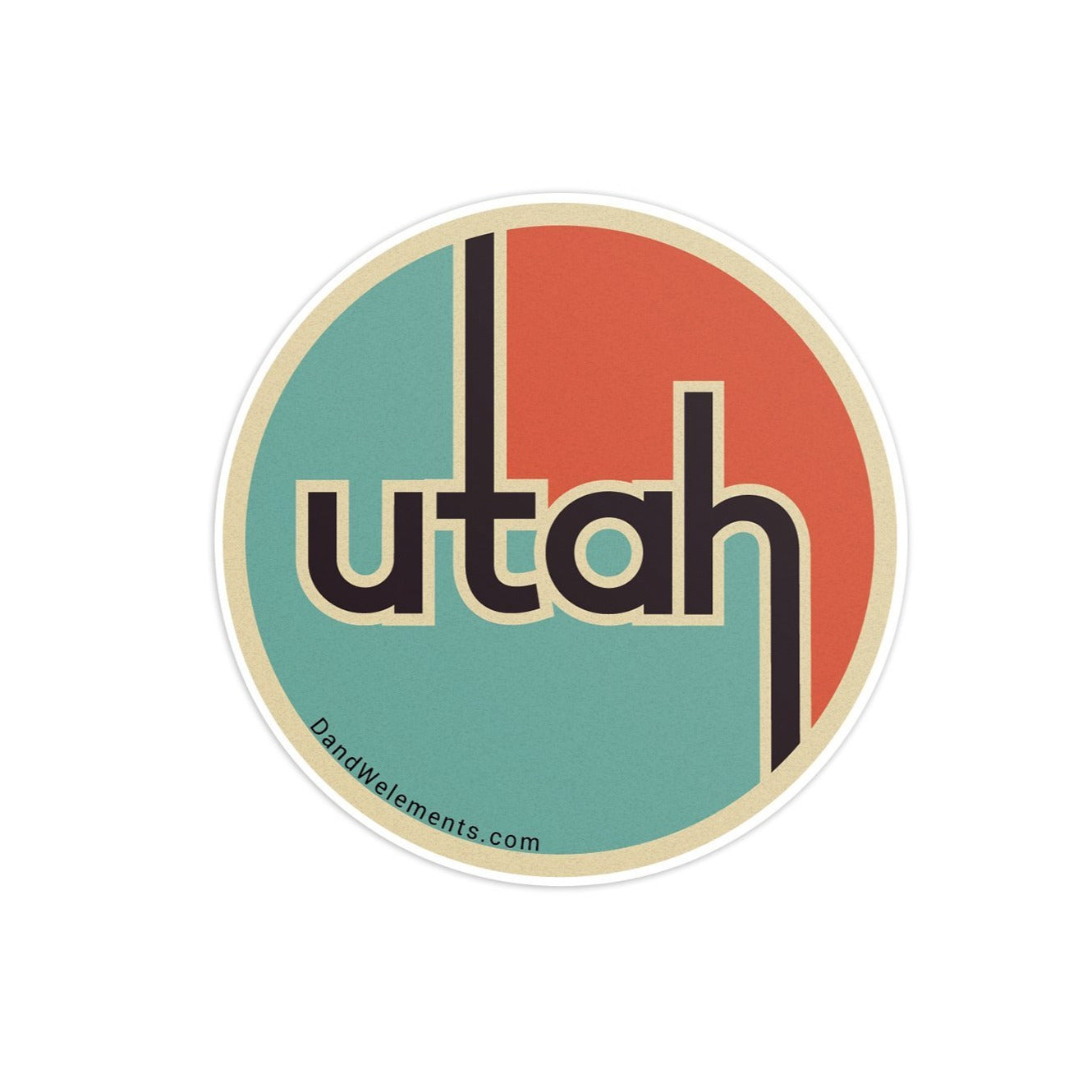 Uth Window Sticker Retro Vintage Utah Sticker - D&W Elements