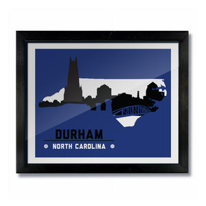 Durham, North Carolina Skyline Print: Basketball
